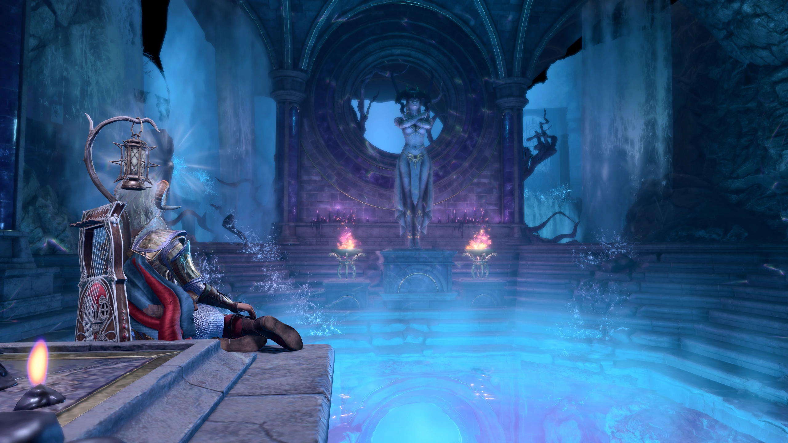 Ramie sitting on the threshold to the Nightsong's Prison.