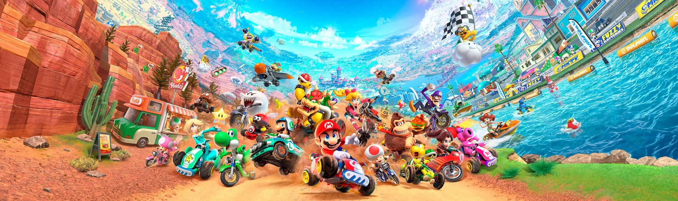 MK World Banner with all the racers.