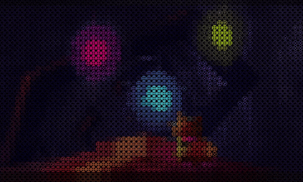 Grid showing the displacement effect.